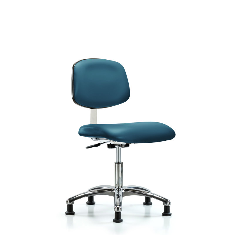 Angol Vinyl Task Chair, Marine Blue, Glides