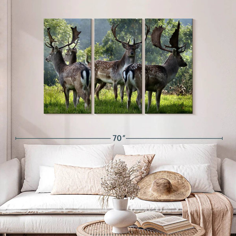 Brampt Deer Alliance, 32" H x 50" W