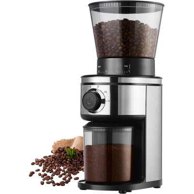 Burr Coffee Grinder, Electric Conical Coffee Bean Grinder With 30 Adjustable Grind Settings,2-12 Cups, Stainless Steel