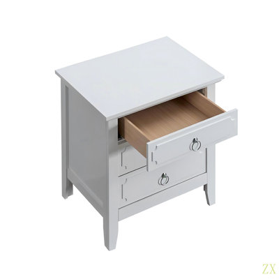 Table de chevet 3 tiroirs Hammond pour chambre à coucher, salon, placard