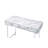 Tigress White Printed Faux Marble Top & Chrome Finish Writing Desk