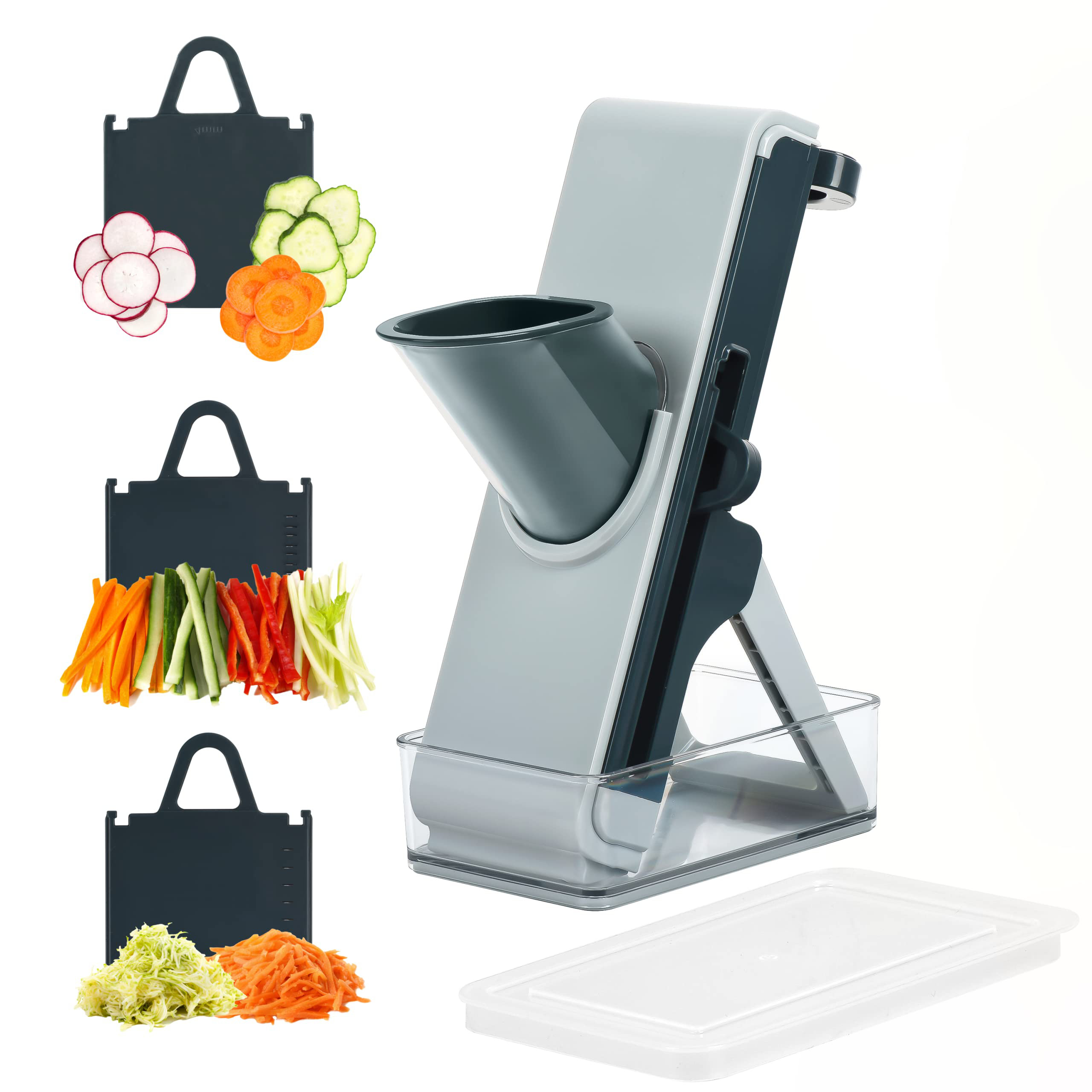Homarden Mandoline Slicer - All-In-1 Vegetable Slicer, Mincer, Chopper,  Dicer - Fruit Cutter, Non-Slip, Multi Blade With Container Perfect For Meal