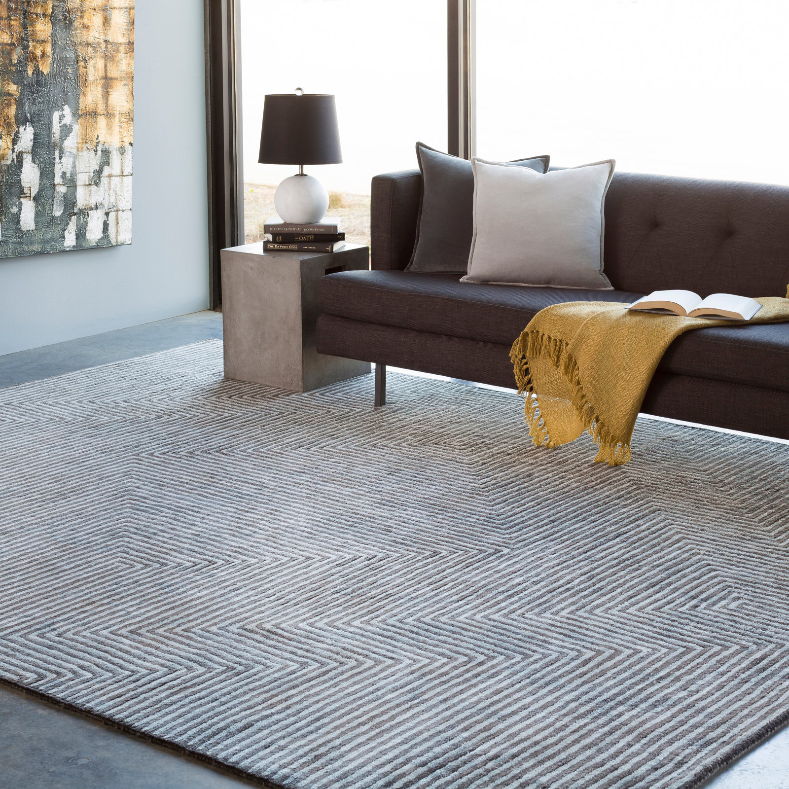 Balos Hand-Tufted Geometric Viscose Rug, Rectangle 12' x 15'