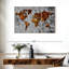 Antique Bronze World Map Multi Piece Canvas Print-426519755