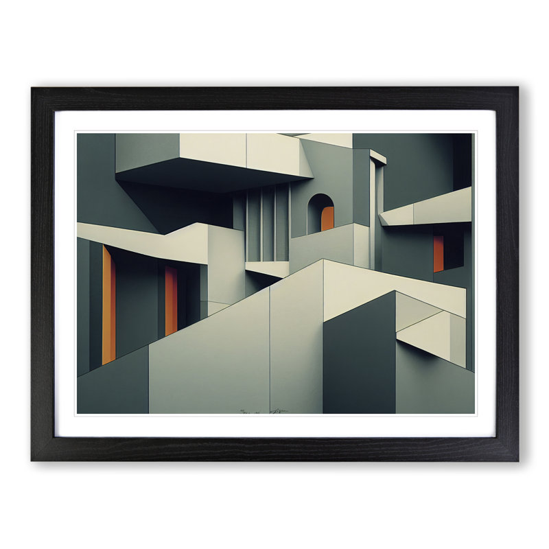 Architecture - Single Picture Frame Print, 46cm H x 64cm W, Black Framed