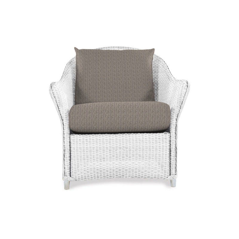 Weekend Retreat Outdoor Lounge Chair, White, Rumba Nickel