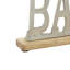 Enseigne décorative argentée en aluminium avec base en bois Shirely-1777619428
