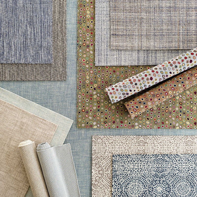 Temple Taupe Hand Micro Hooked Wool Rug, Rectangle 6' x 9'