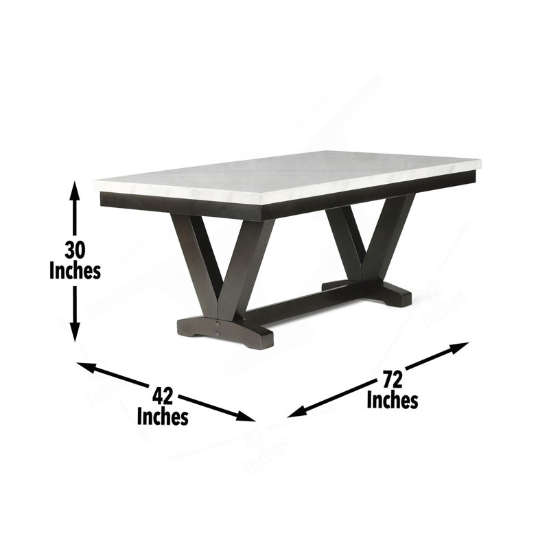 Finley - Ensemble de salle à manger 5 pièces (table blanche et chaise noire) - Blanc