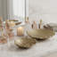 Bols décoratifs en nid d'abeille pour décoration intérieure moderne - Élégant bol décoratif en métal pour le style de la table ou du manteau de vestibule - Ensemble de 2, 16 po, 12 po, doré