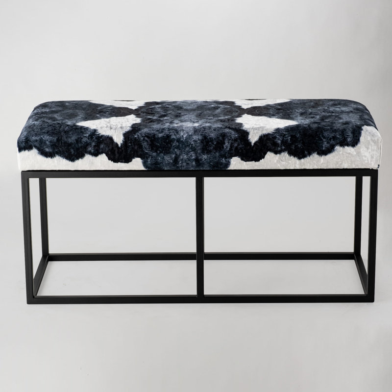Bulle Velvet Upholstered Bench, H40 x W55 x D35cm