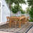 Anautica 6 - Person Teak Solid Wood Patio Dining Set Umbrella Hole Included Rectangular Table