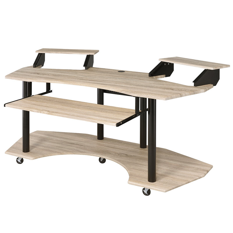 Nocera 71" Music Studio Desk, Natural Oak