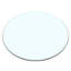 Taille: 18,11 po. Plateau de table en verre trempé, surface ronde, plateau de table transparent, feuille de verre ronde.