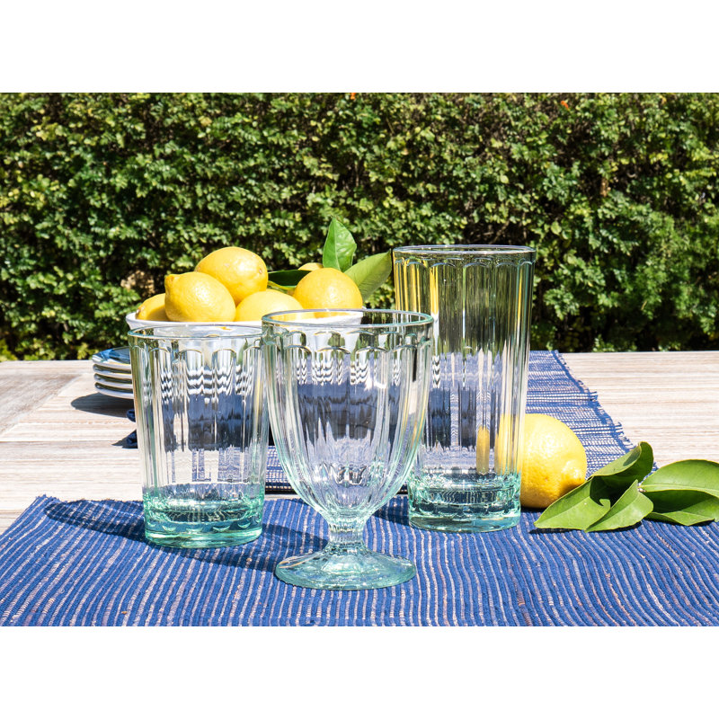 Panel Acrylic Drinking Glass - Clear - 14.5 oz