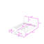 Grand lit plateforme tapissier avec tête de lit et double nid pour chat-355733126