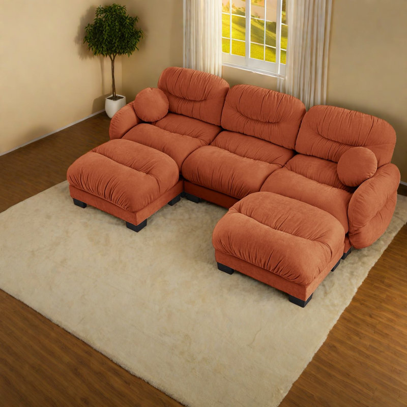 Canapés modulaires en chenille à compression, canapé moderne en forme de U pour la maison