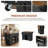 Modern Square Coffee Table With Clear Tempered Glass Top And Storage Shelf-980360516