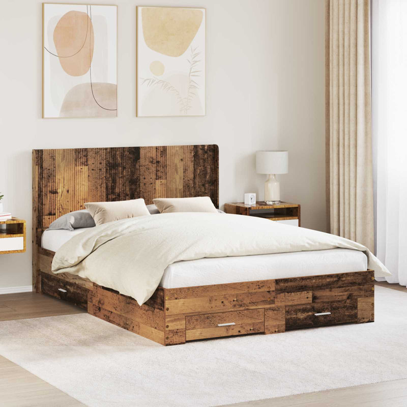 Bed Frame, Small Double (4'), Old Wood