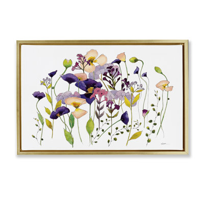 Toile flottante mauve à motif de coquelicots par Shirley Novak