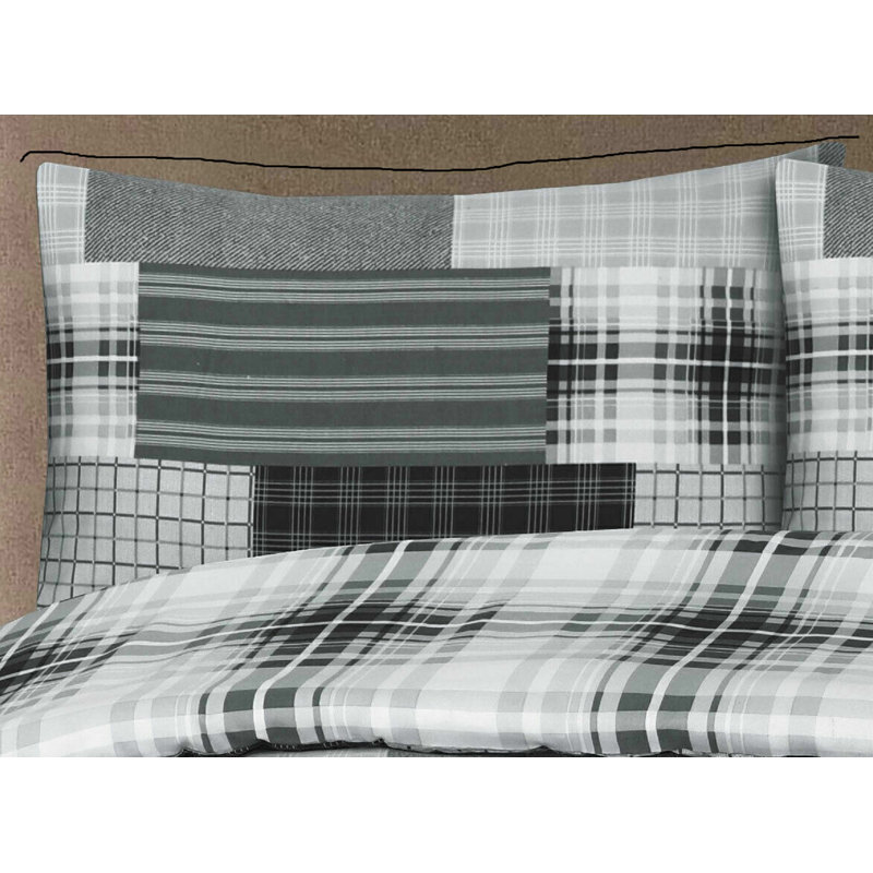 Cotton Bedding, Double Duvet Cover + 2 Standard Pillowcases, Denim Grey