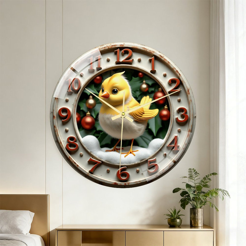 Horloge murale de Noël 16 po