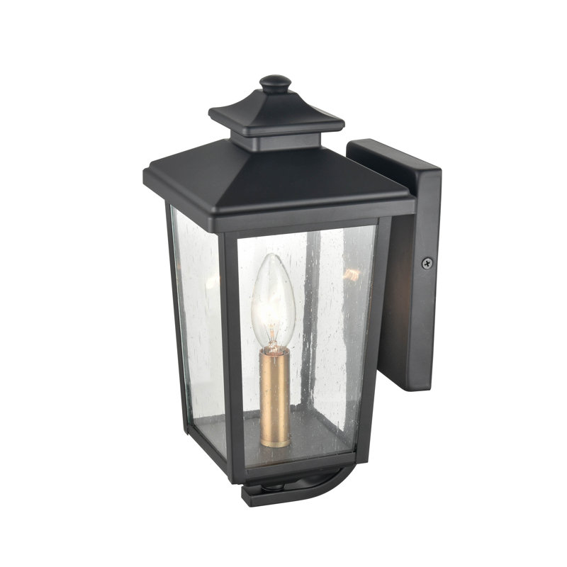 Grande lanterne murale d'extérieur Freea, Noir, H 12,25 po x l 5,75 po x P 5,75 po