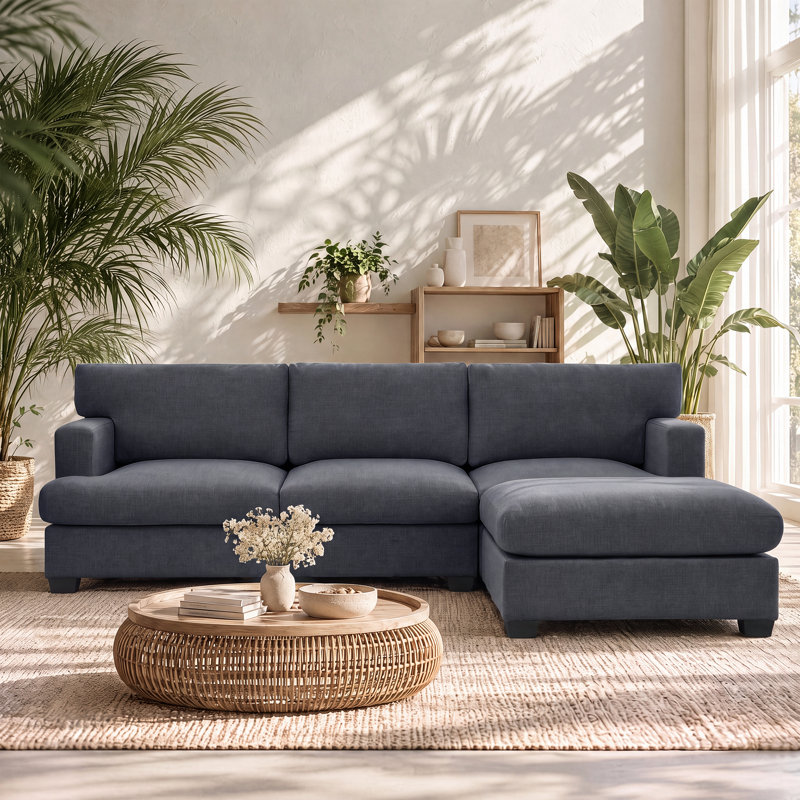 Canapé modulable moderne 4 places de 243 cm (95,68 pouces) pour salon, Mélange de polyester BlueGray