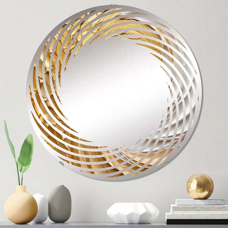 Miroir mural spiralé doré I - MIR102786 C, 23,6 po x 23,6 po
