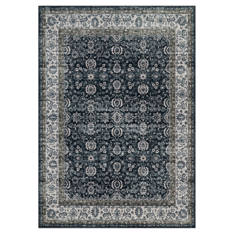 Area Rugs Vintage Floral Area Rug Washable, Low Pile, Non-Slip, mark Resistant Carpet for Living Room, Bedroom, Dining Room, Home Office