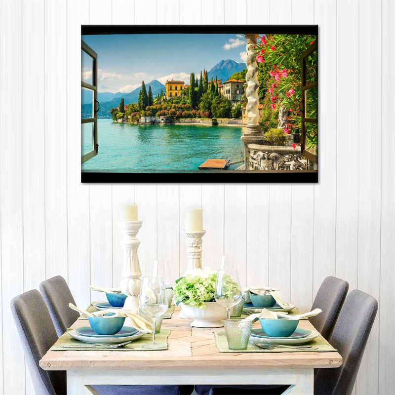 " Window To Villa Monastero " by Paradise Art Collectives, 8" H x 12" W x 1" D
