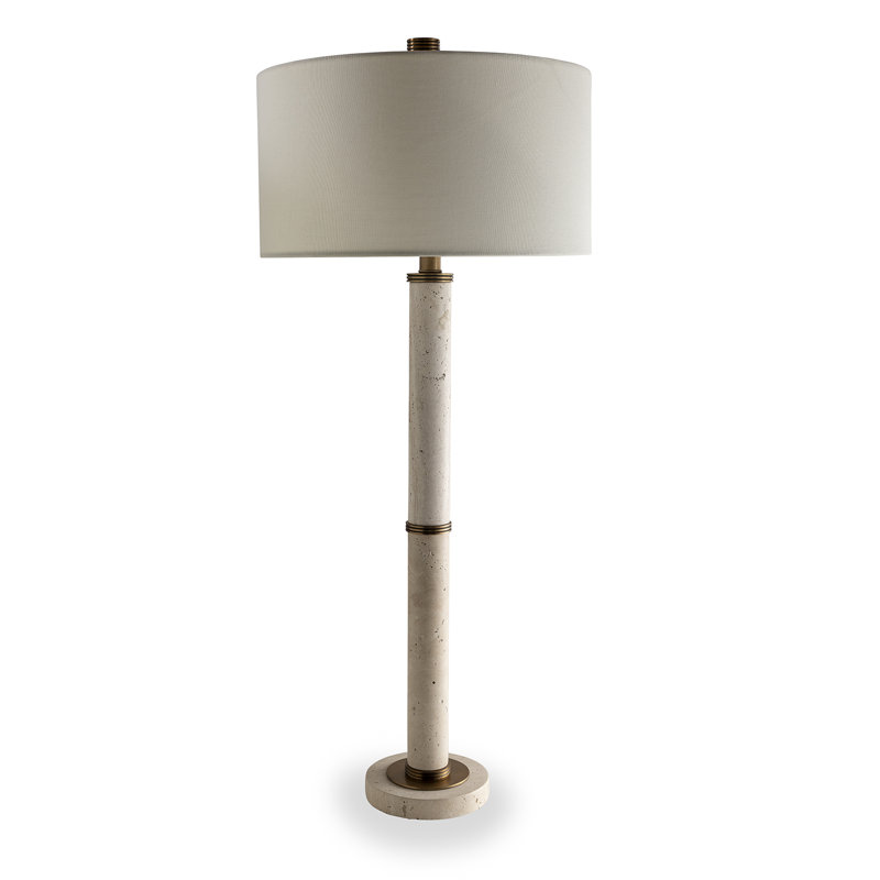 Tivoli Buffet Table Lamp, Natural/Aged Brass