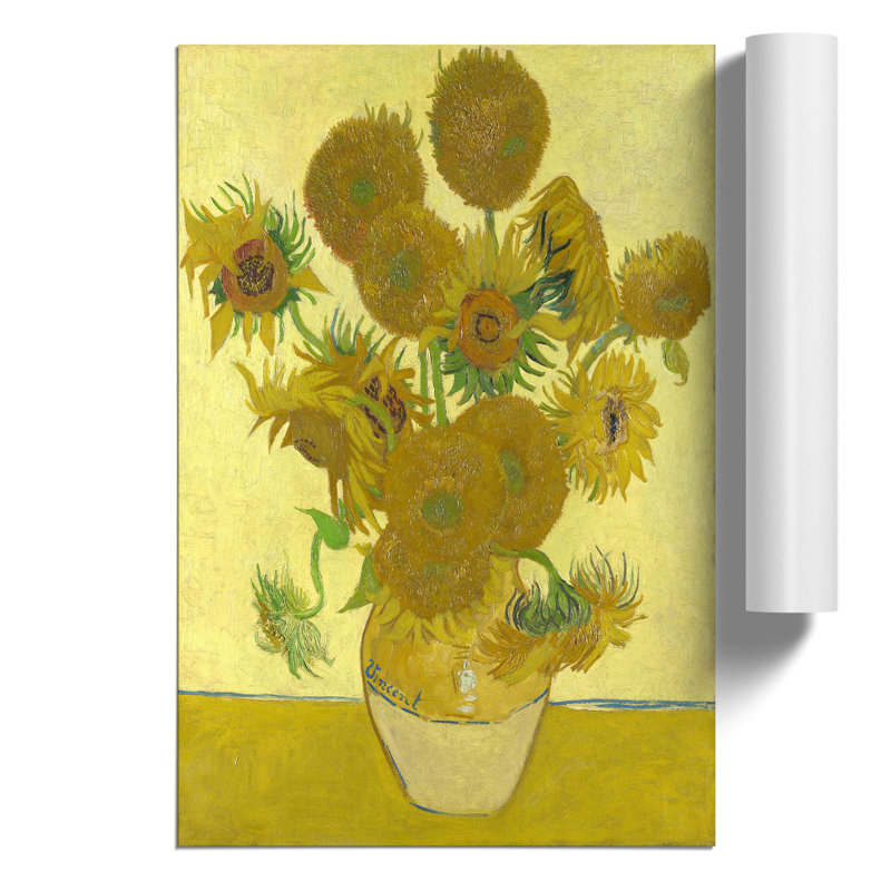 The Sunflowers by Vincent van Gogh - Frameless Print, 30cm H x 21cm W x 0.1cm D