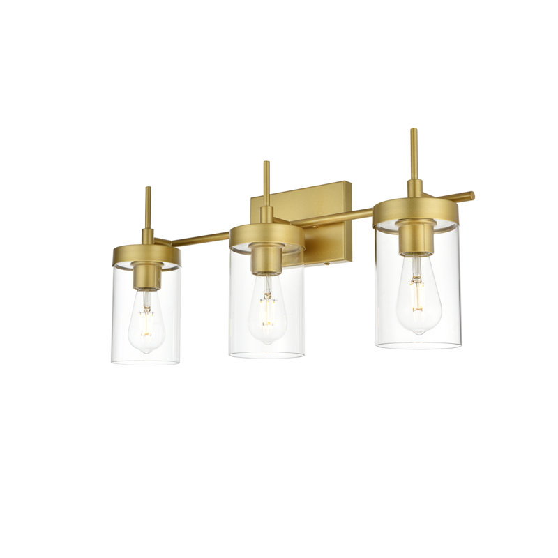 Annisha Dimmable Vanity Light, Brass, 11" H x 24" W x 24" D, 3 Lights