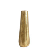 Chased Round Vase-Antique Brass
