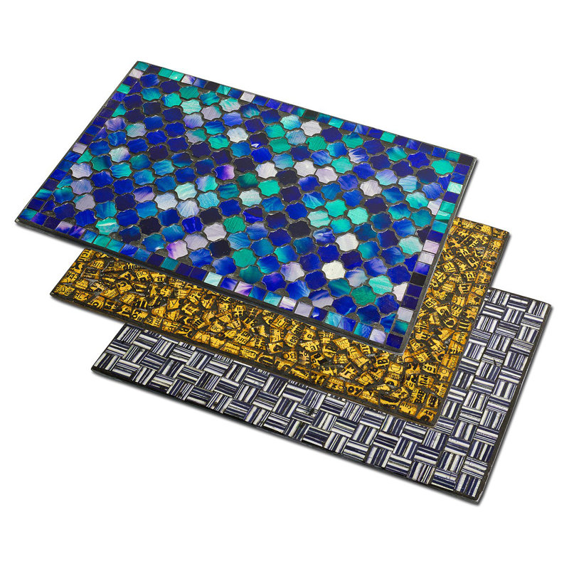 Glass Mosaic Rectangle Placemat, Gold