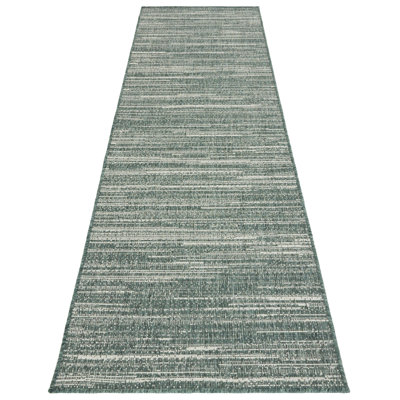 Machine Woven Green Indoor/Outdoor Rug