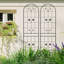 Ensemble de 4 treillis de jardin en métal - Support antirouille pour plantes grimpantes