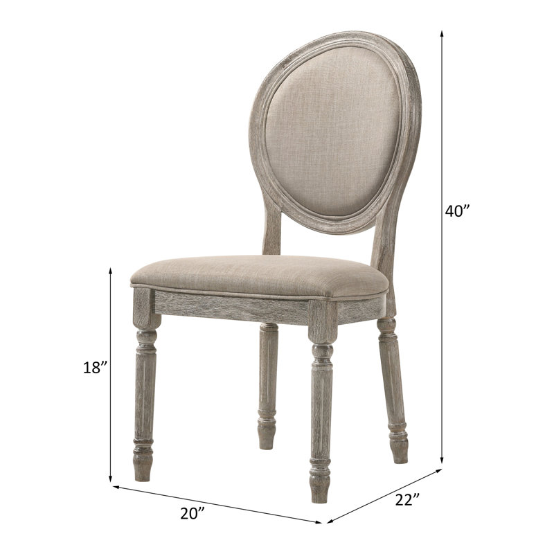 Chaise d'appoint Faustine en tissu brun clair et finition chêne clair récupéré