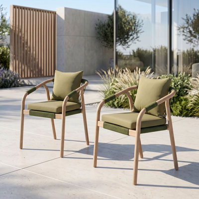 Outdoor Dining Armchair With Cushion