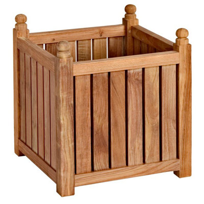 Teak Outdoor Square Planter Box