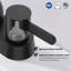 Bathroom Faucet with Matte Black Metal, Brass Construction and Metal Construction, Ceramic Detail