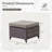Schutt Wicker Outdoor Ottoman with Cushions-1393356019-1393356021