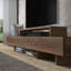 Meuble télé Tara pour téléviseur de 65 po ou moins, console média minimaliste à profil bas avec rangement, finition en bois de noyer-1746070454