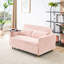 Charmant velours côtelé rose : design coulissant, plateau amovible, ports pour une chambre à coucher élégante et raffinée.