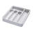 iDesign Eco BPA-Free Recycled Plastic Expandable Flatware and Cutlery Tray, Flint