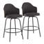 Ensemble de 2 tabourets de comptoir Gracen