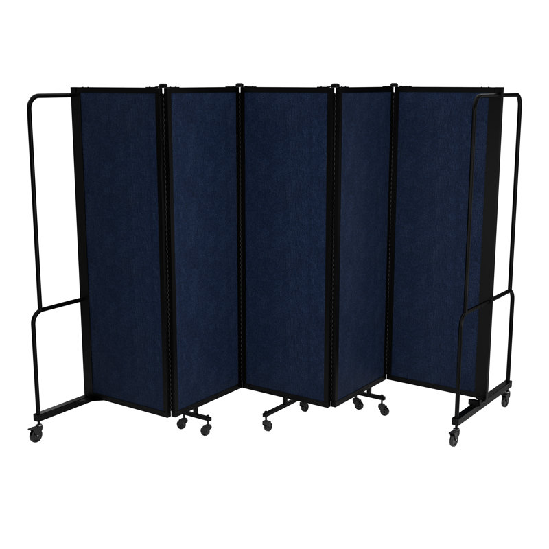 Paravent mobile de qualité supérieure Otis Sound Dampening, structure noire, 5, Bleu