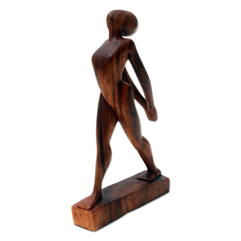 Sculpture en bois de style yoga