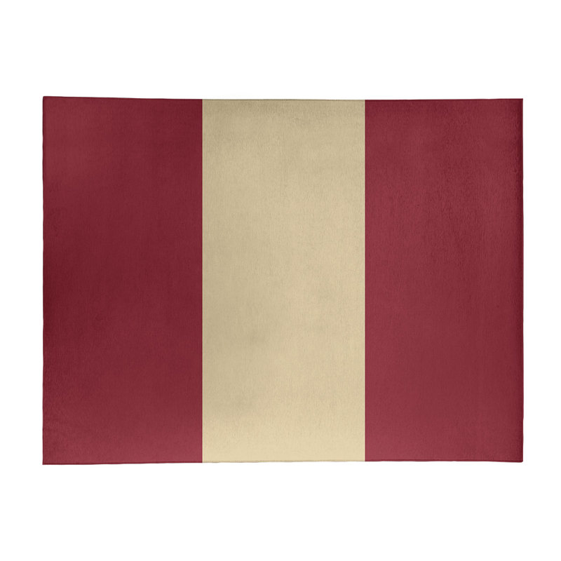 Tapis de table rouge en brique de hockey national, Rectangle 8 pi x 10 pi